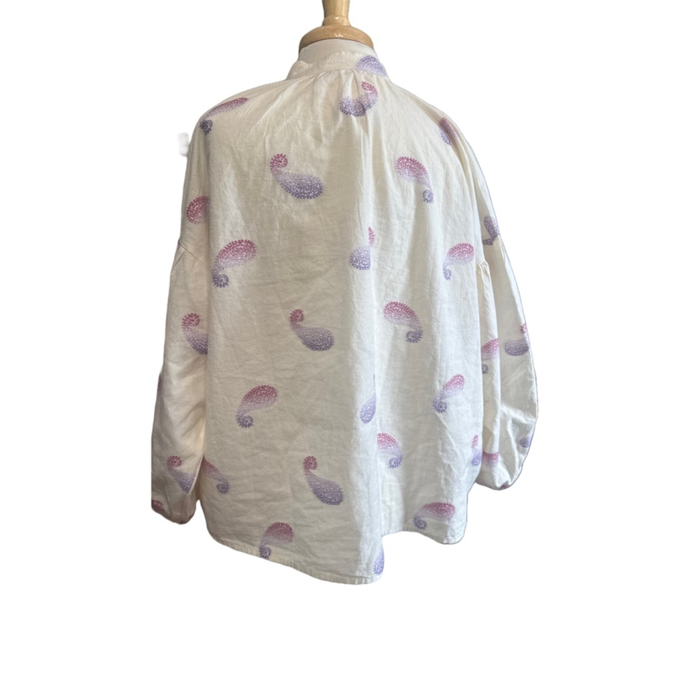 Women's J. Jill Blouse Size M Paisley - Picture 2 of 6